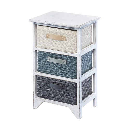 Holzregal white washed mit - , 3